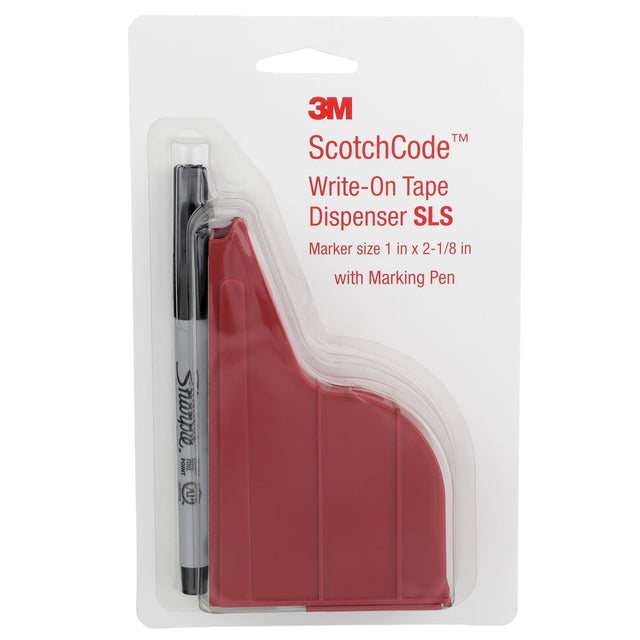 3M ScotchCode Wire Marker Write-On Dispenser with Tape and Pen SLS, 1.0 in x 2.125 in (7000058136) (10 Pack)