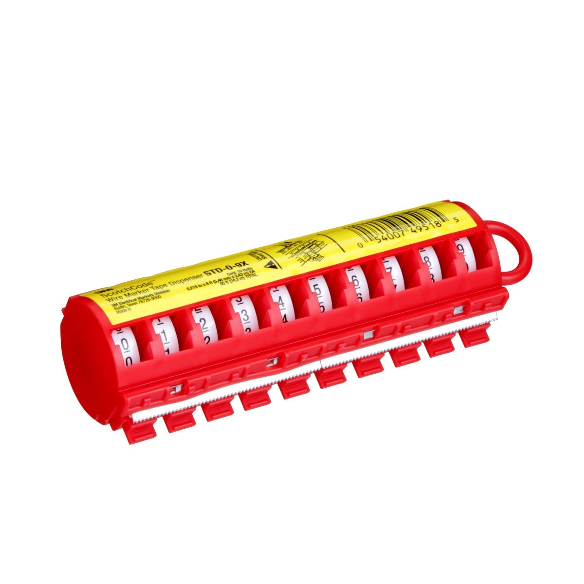 3M STD-0-9X ScotchCode Wire Marker Tape Dispenser with Tape, compact design for easy handling (7000058253) (10 Pack) - 2