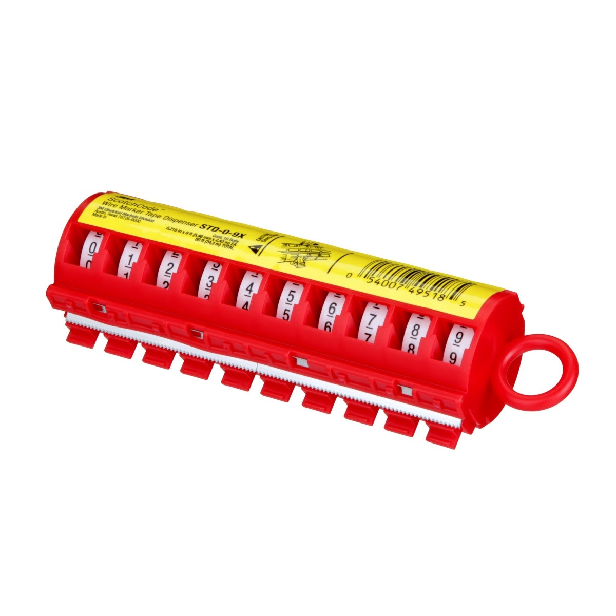 3M STD-0-9X ScotchCode Wire Marker Tape Dispenser with Tape, compact design for easy handling (7000058253) (10 Pack) - 3