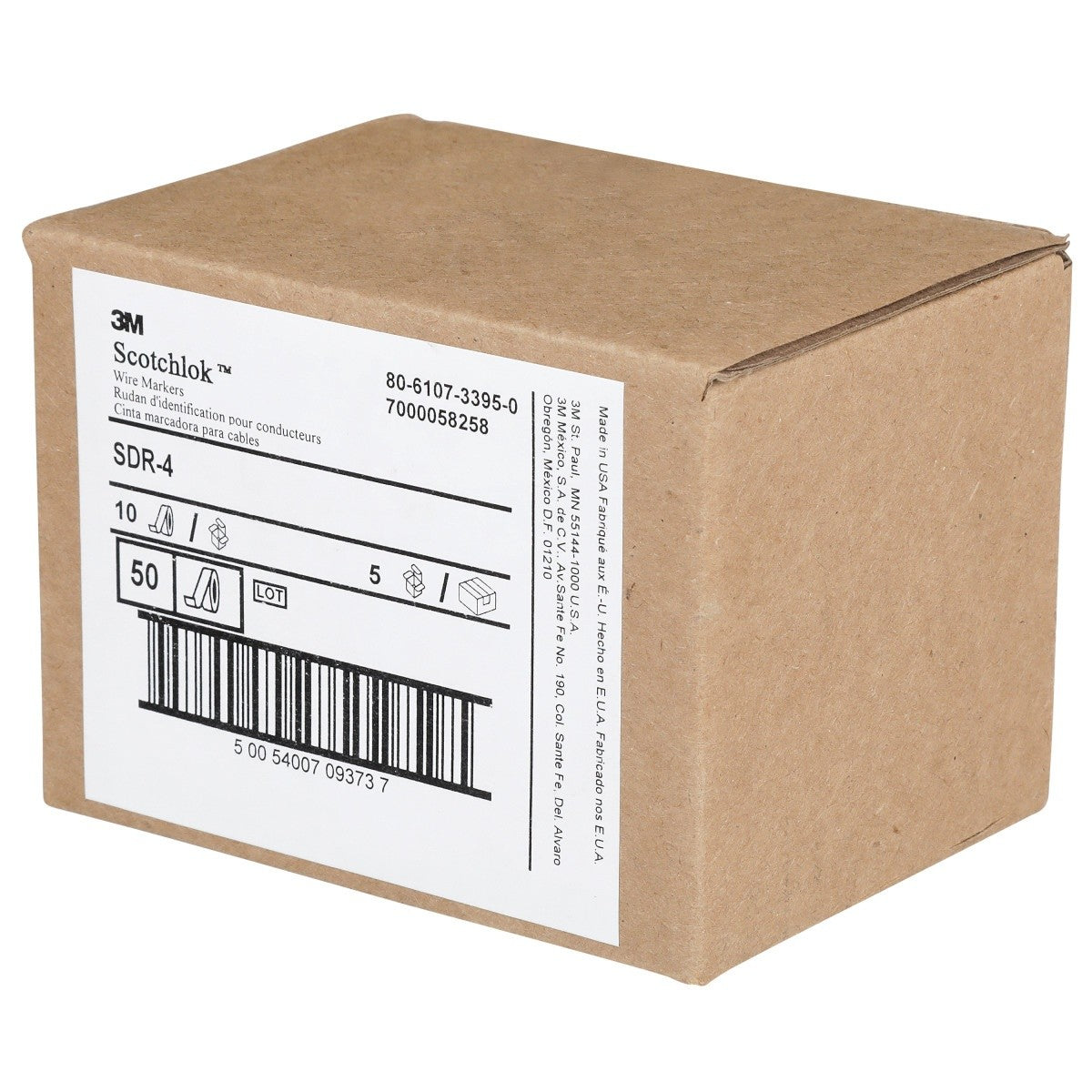 3M SDR-4 Marker Tape Refill Roll Number 4 White (7000058258) (10 Pack) - 7