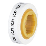 3M SDR-5 Wire Marker Tape Refill Roll, Pre-printed 5, White (7000058259) (10 Pack)