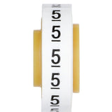 3M SDR-5 Wire Marker Tape Refill Roll, Pre-printed 5, White (7000058259) (10 Pack) - 2