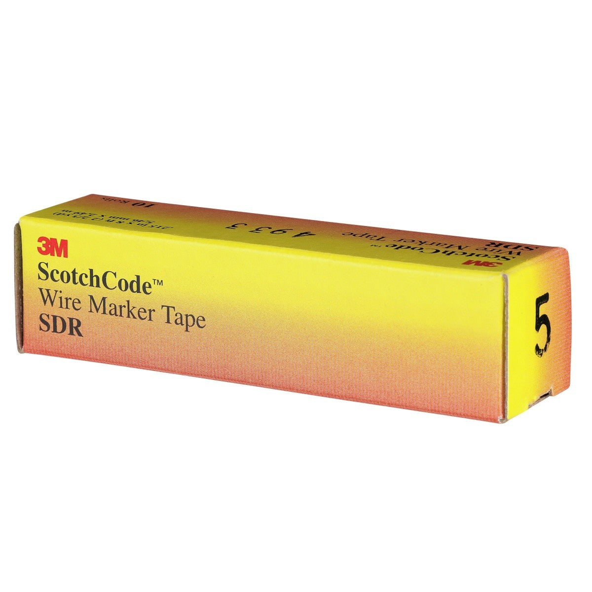 3M SDR-5 Wire Marker Tape Refill Roll, Pre-printed 5, White (7000058259) (10 Pack) - 4