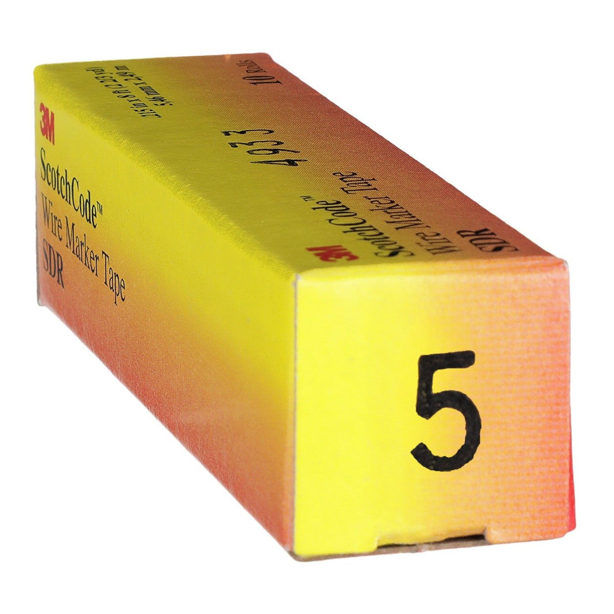 3M SDR-5 Wire Marker Tape Refill Roll, Pre-printed 5, White (7000058259) (10 Pack) - 7