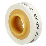 3M SDR-6 Wire Marker Tape Refill Roll, Pre-Printed 6, White (7000058260) (10 Pack)