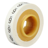 3M SDR-6 Wire Marker Tape Refill Roll, Pre-Printed 6, White (7000058260) (10 Pack) - 2