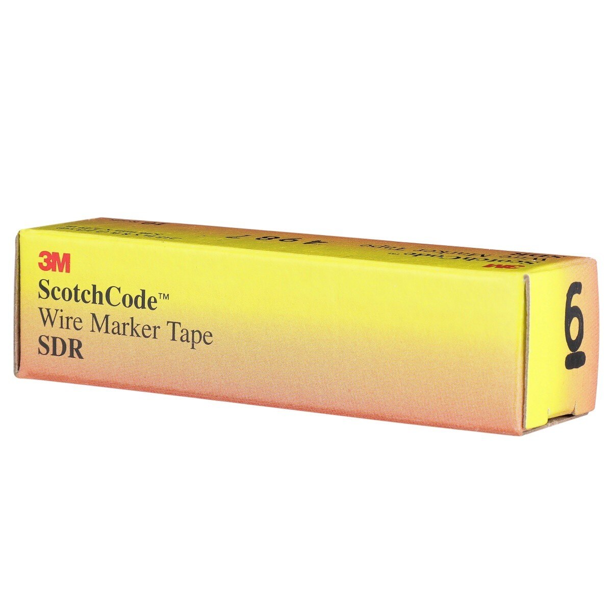 3M SDR-6 Wire Marker Tape Refill Roll, Pre-Printed 6, White (7000058260) (10 Pack) - 5
