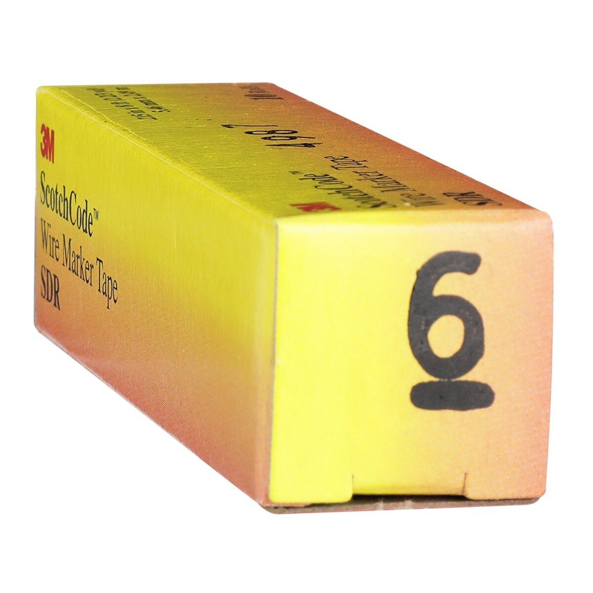 3M SDR-6 Wire Marker Tape Refill Roll, Pre-Printed 6, White (7000058260) (10 Pack) - 6