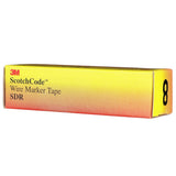 3M SDR-8 Wire Marker Tape Refill Roll, Printed 8, White (7000058262) (10 Pack) - 5