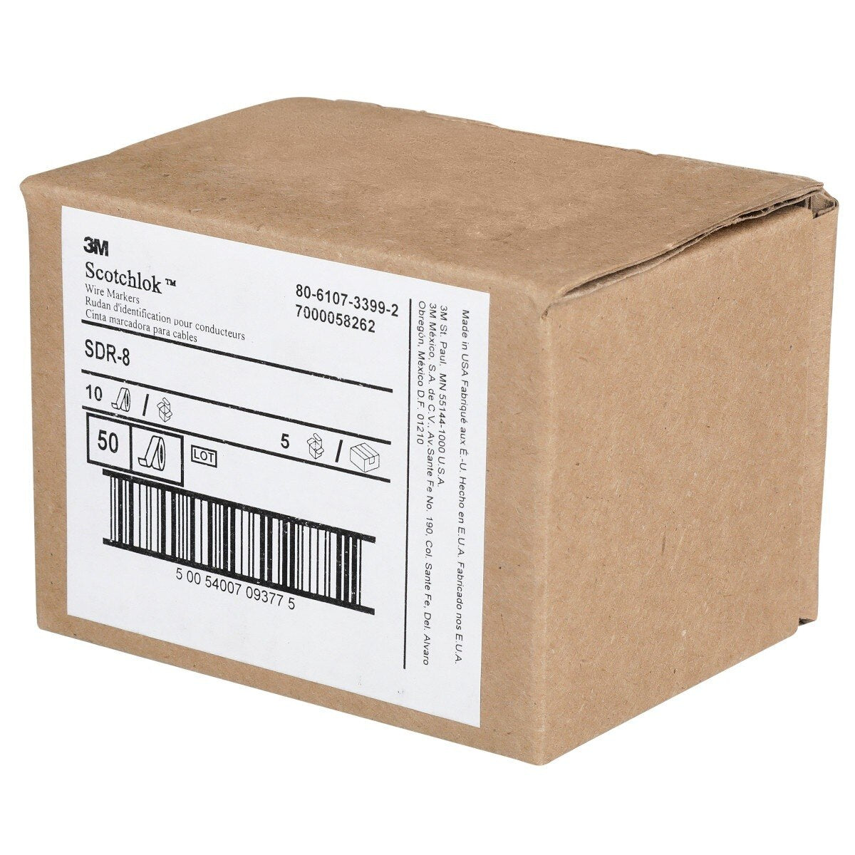 3M SDR-8 Wire Marker Tape Refill Roll, Printed 8, White (7000058262) (10 Pack) - 8