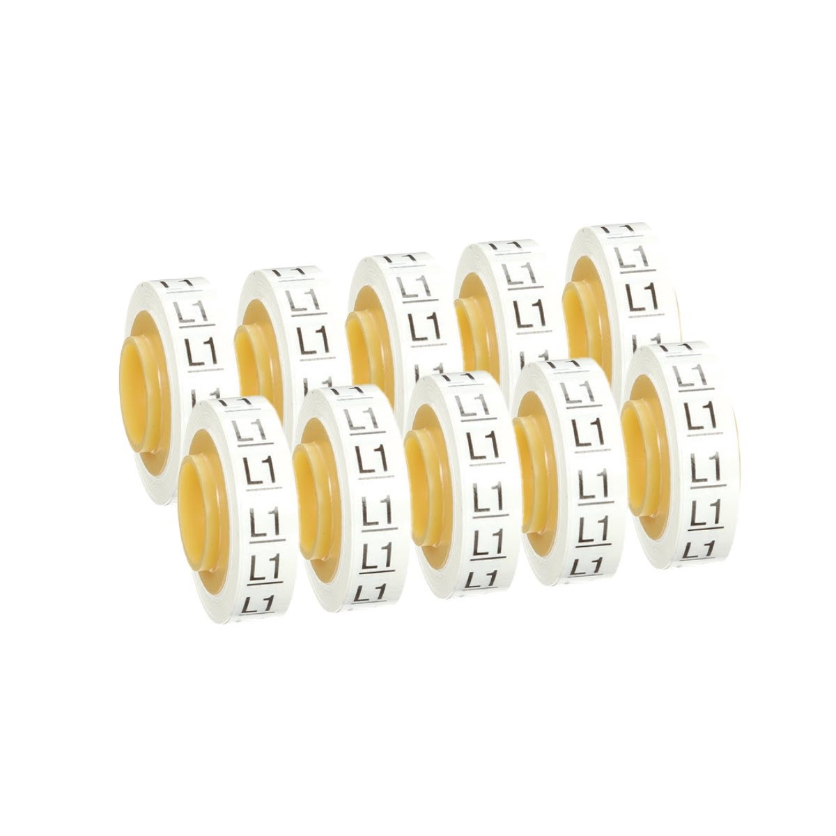 3M SDR-L1 Wire Marker Tape Refill Roll, Legend L1, White, Acrylic Adhesive (7000058264) (10 Pack) - 2