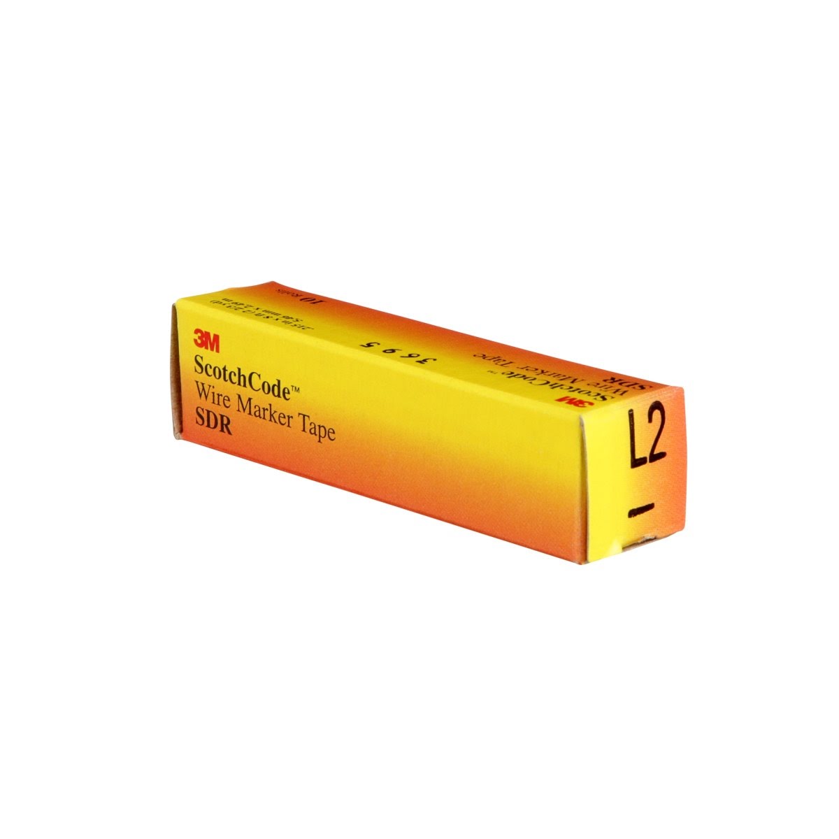 3M SDR-L2 Wire Marker Tape Refill Roll, Pre-Printed L2, White, 1/4 in x 8 ft (7000058265) (10 Pack) - 6
