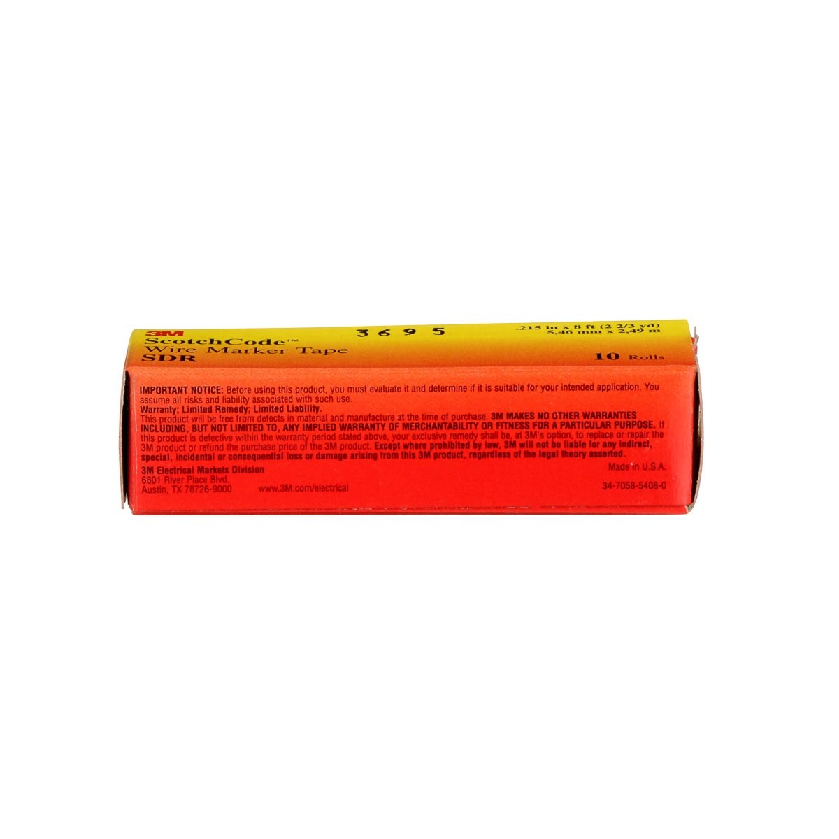 3M SDR-L2 Wire Marker Tape Refill Roll, Pre-Printed L2, White, 1/4 in x 8 ft (7000058265) (10 Pack) - 8