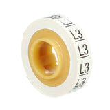 3M SDR-L3 Wire Marker Tape Refill Roll, Pre-printed L3, White (7000058266) (10 Pack)