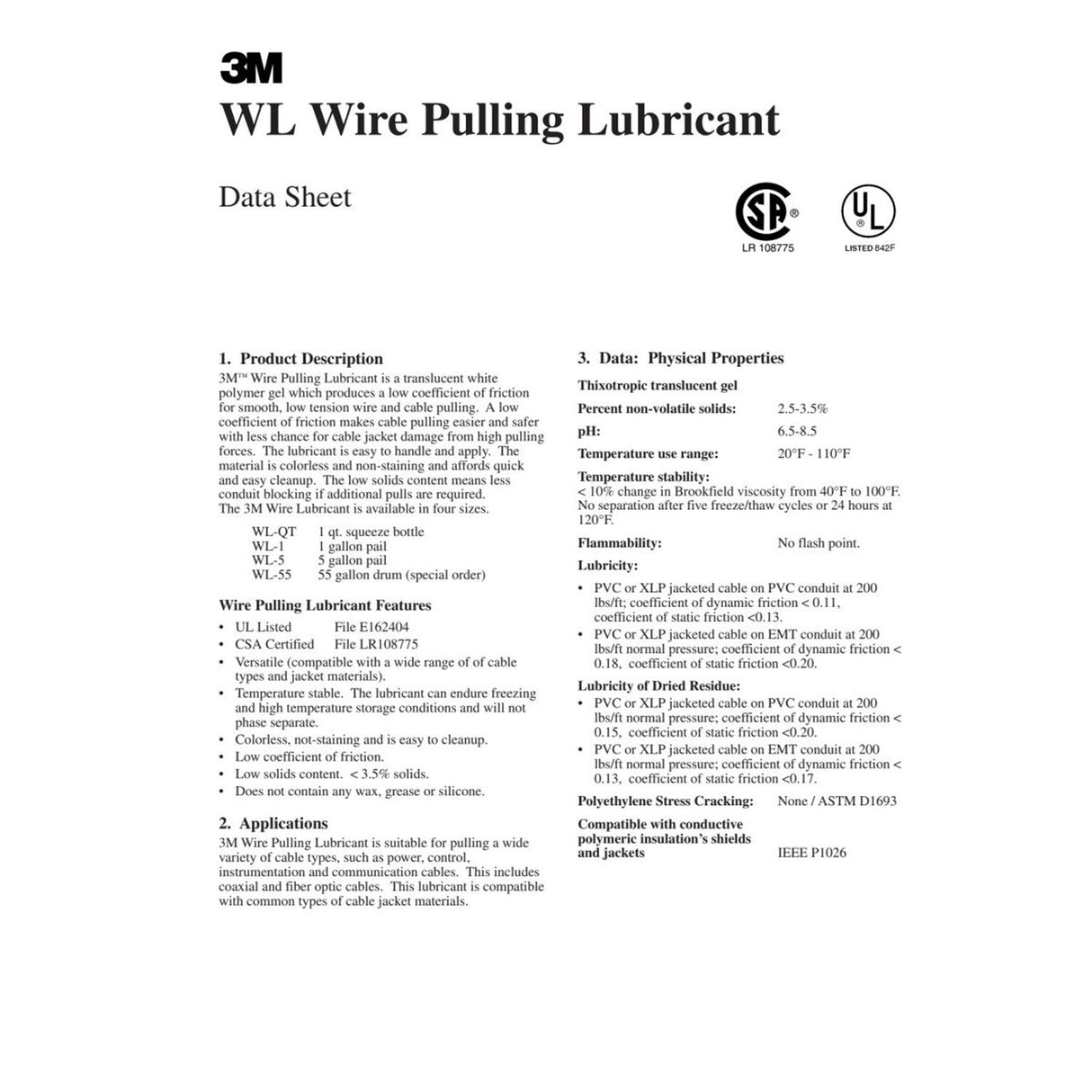 3M Wire Pulling Lubricant Gel, Translucent White, 1 qt (WL-QT) (7000058273) (12 Pack) - 10