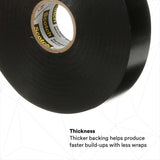 3M 88-3/4X36YD Scotch Super 88 Vinyl Electrical Tape, Black, 3/4 in x 36 yd, Premium Grade (7000058434) (12 Pack) - 9