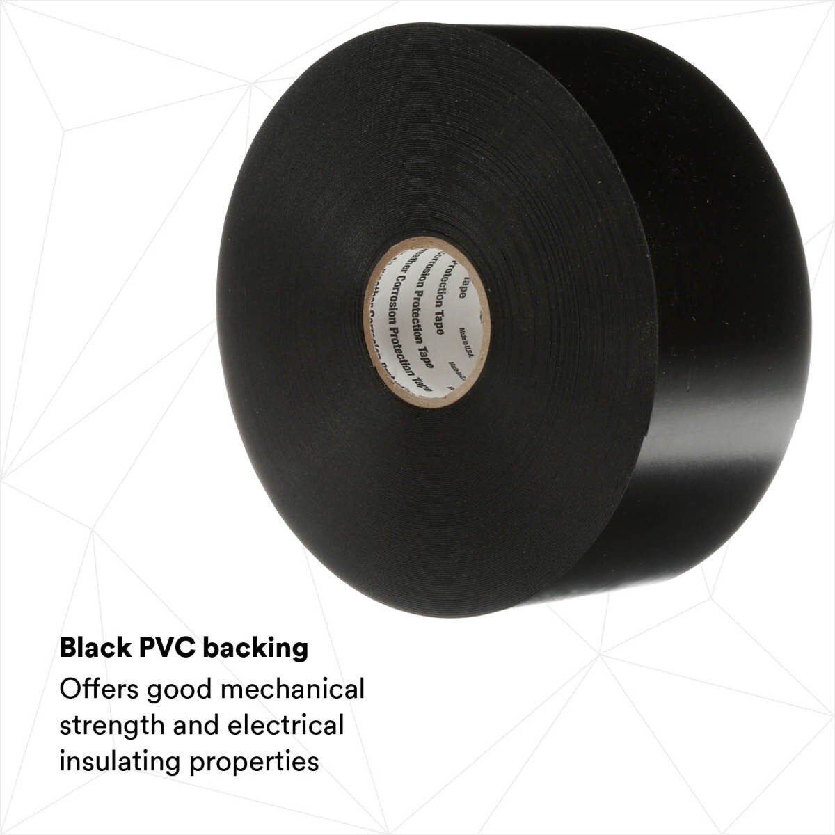 3M 51UP-4X100FT Vinyl Corrosion Protection Tape 51, Unprinted, Black, PVC Backing, Rubber Adhesive, 4 in x 100 ft (7000058493) (4 Pack) - 7