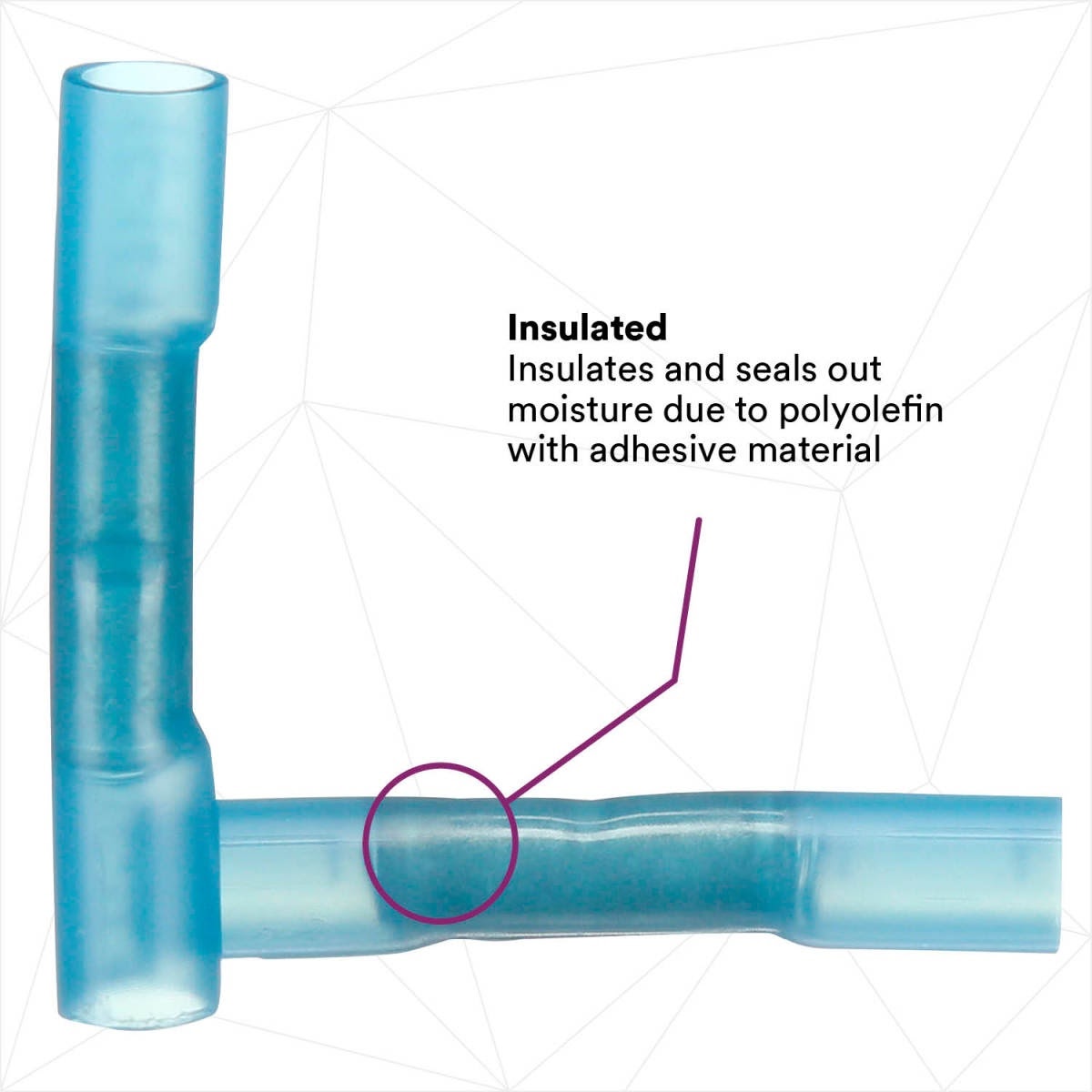 3M MH14BCX Scotchlok Butt Connector Heatshrink, built-in wire stop for correct positioning (7000058840) (125 Pack) - 6