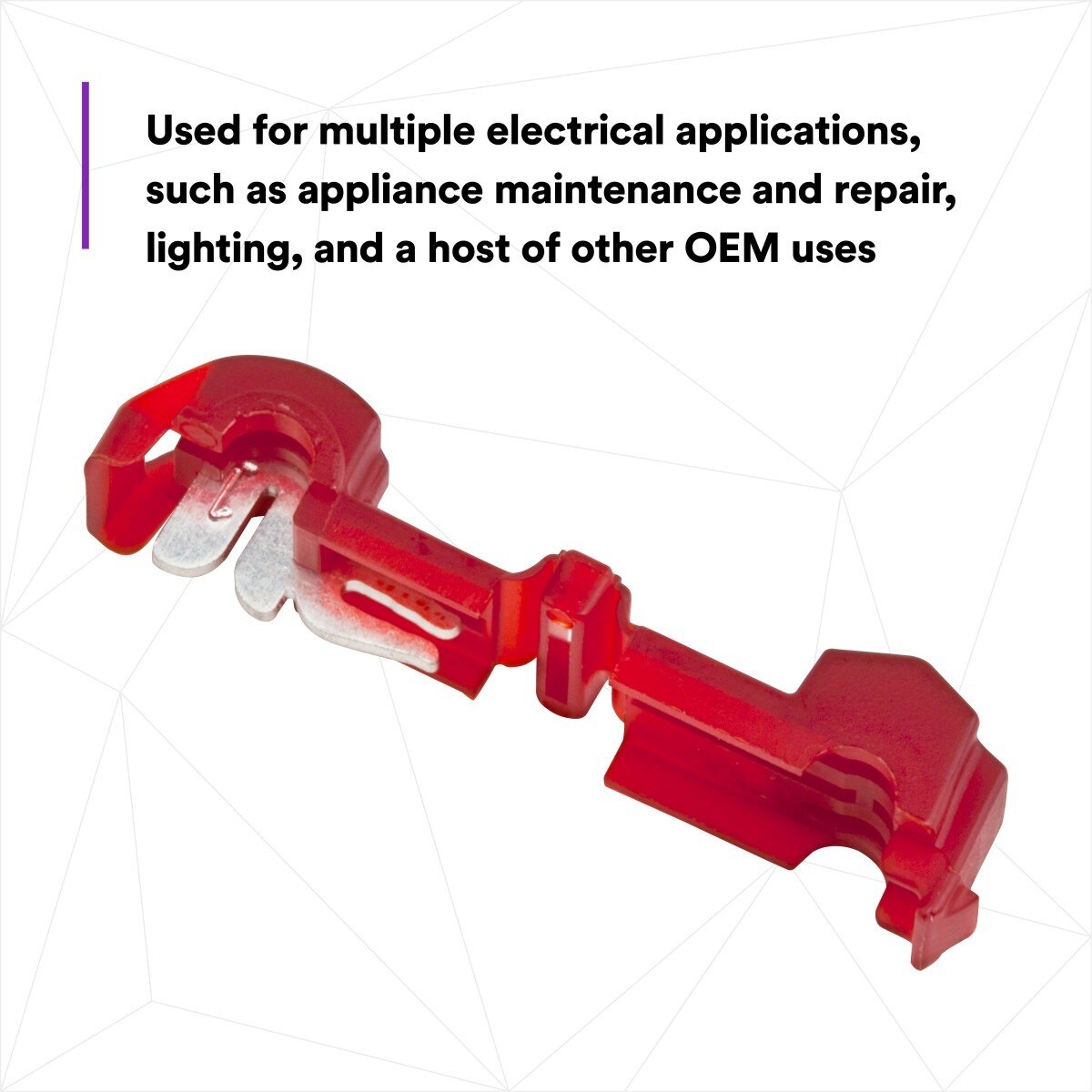 3M 951X-BOTTLE Female QuickSlide Disconnect T-Tap Nylon Insulated Self-Stripping 22-18 AWG Red (7000058872) (10 Pack) - 5