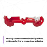 3M 951X-BOTTLE Female QuickSlide Disconnect T-Tap Nylon Insulated Self-Stripping 22-18 AWG Red (7000058872) (10 Pack) - 6