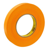 3M 2525 Scotch Performance Flatback Tape, Orange, High Visibility, High Tack, High Temperature, Hand Tearable, 18 mm x 55 m, 9.5 mil (7000088506) (48 Pack)