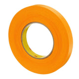 3M 2525 Scotch Performance Flatback Tape, Orange, High Visibility, High Tack, High Temperature, Hand Tearable, 18 mm x 55 m, 9.5 mil (7000088506) (48 Pack) - 2