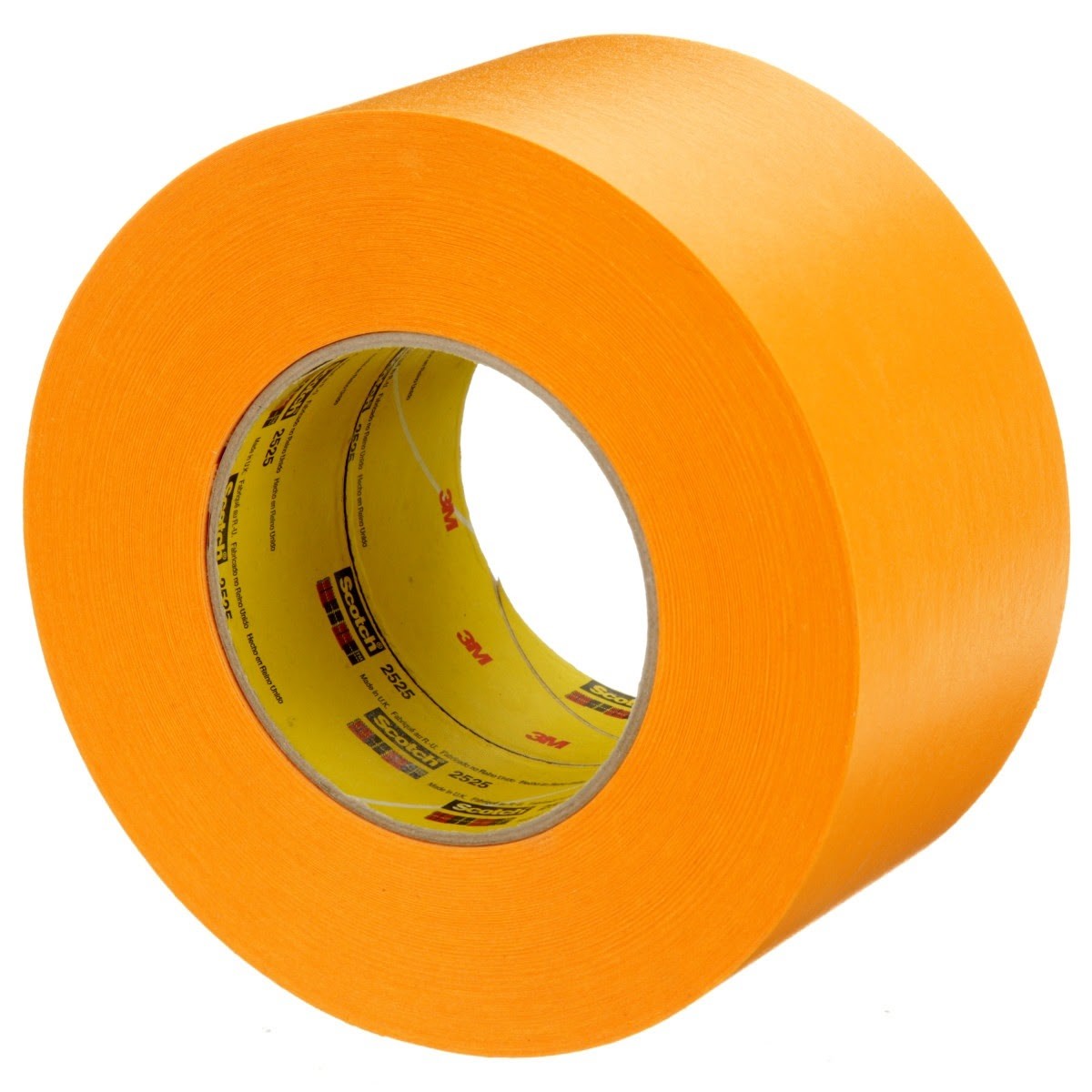 3M 2525 Performance Flatback Tape, Orange, 72 mm x 55 m, 9.5 mil (7000088509) (12 Pack) - 2