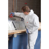 3M 4510-XL Disposable Protective Coverall, White, Hooded, Two-Way Zipper, Anti-static, Type 5/6, X-Large (7000089664) (20 Pack) - 3