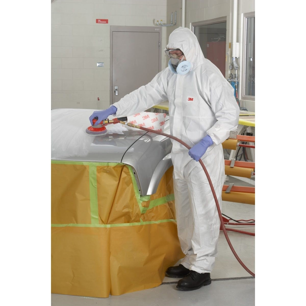 3M 4510-3XL Disposable Protective Coverall, Hooded, Two Way Zipper, Antistatic, White, Type 5 6, Size 3X (7000089666) (20 Pack) - 5