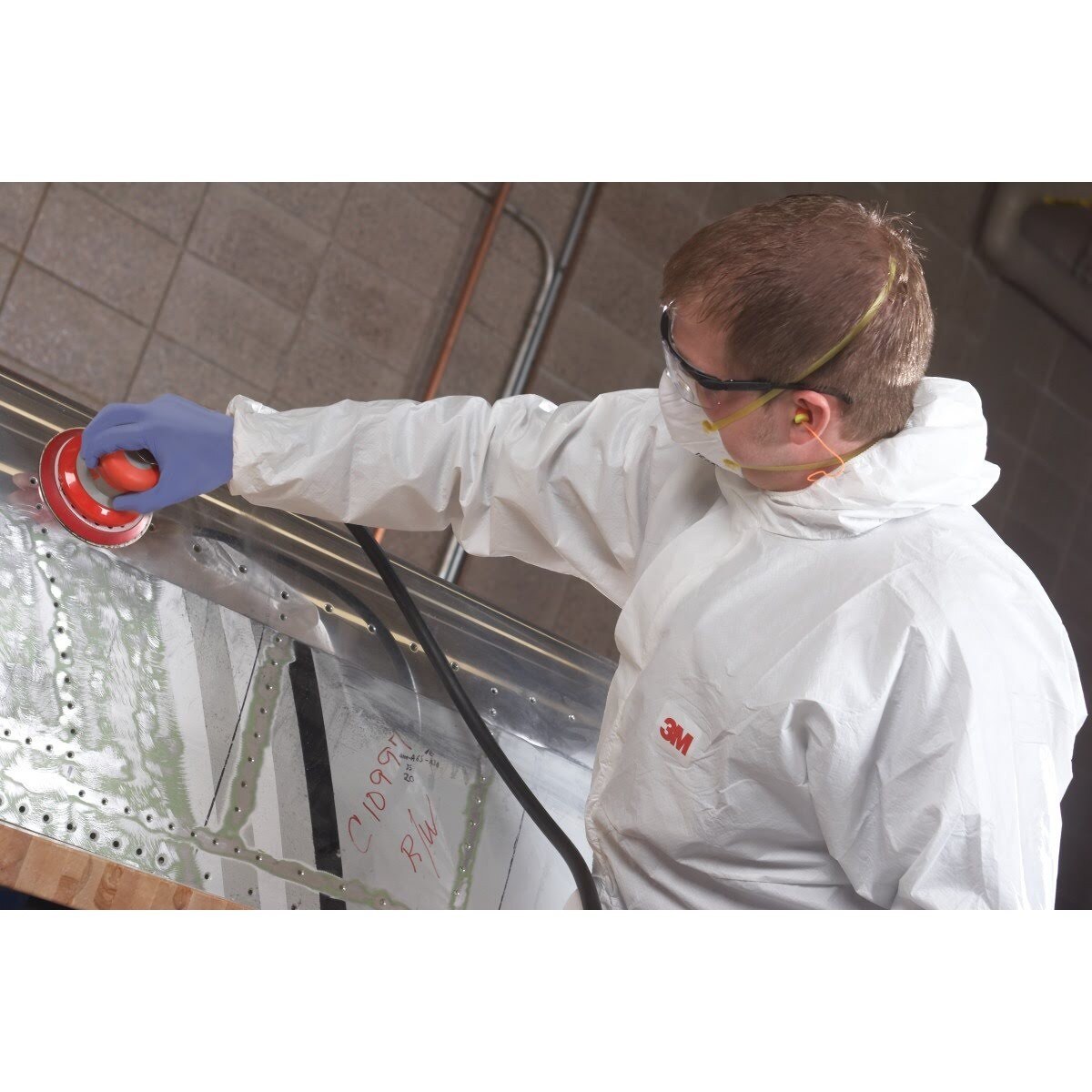 3M 4510-4XL Disposable Protective Coverall, Hooded, Elastic Cuff, Two Way Zipper, Antistatic, White, 4XL, Type 5/6 (7000089667) (20 Pack) - 2