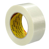 3M 8959 Scotch Bi-Directional Filament Tape, Clear, 50 mm x 50 m, 5.7 mil (7000096086) (18 Pack)