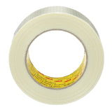 3M 8959 Scotch Bi-Directional Filament Tape, Clear, 50 mm x 50 m, 5.7 mil (7000096086) (18 Pack) - 3