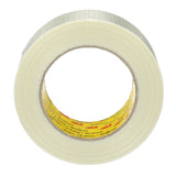 3M 8959 Scotch Bi-Directional Filament Tape, Clear, 50 mm x 50 m, 5.7 mil (7000096086) (18 Pack) - 3