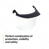 3M V4D-10P PELTOR Clear Acetate MultiVisor Faceshield System with Anti-Fog Coating, Transparent, 11.8 in x 7 in (7000103816) (10 Pack) - 5