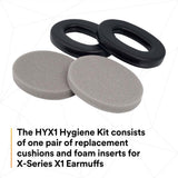 3M HYX1 PELOR X1 Ear Muffs Replacement Cushions and Liners Designed Only for PELTOR X1 Series Over-the-Head Ear Muffs X1A or Hard Hat Attachment X1P3E, Noise Protection, 1 Pair/Pack (7000104045) (10 Pack) - 3