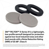 3M HYX1 PELOR X1 Ear Muffs Replacement Cushions and Liners Designed Only for PELTOR X1 Series Over-the-Head Ear Muffs X1A or Hard Hat Attachment X1P3E, Noise Protection, 1 Pair/Pack (7000104045) (10 Pack) - 4