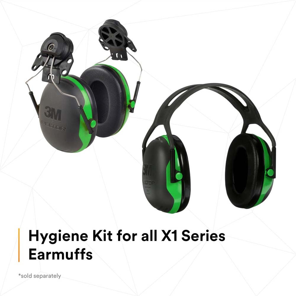 3M HYX1 PELOR X1 Ear Muffs Replacement Cushions and Liners Designed Only for PELTOR X1 Series Over-the-Head Ear Muffs X1A or Hard Hat Attachment X1P3E, Noise Protection, 1 Pair/Pack (7000104045) (10 Pack) - 5