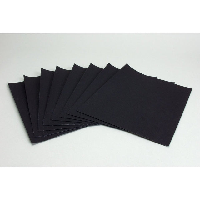 3M 011K 02431 Utility Cloth Sheet, Fine, Aluminum Oxide, Black, 9 in x 11 in (7000118251) (250 Pack)