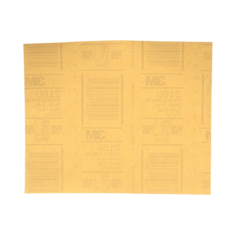3M 216U 02537 Gold Abrasive Sheet, P600 Grade, 9 in x 11 in (7000118276) (250 Pack)