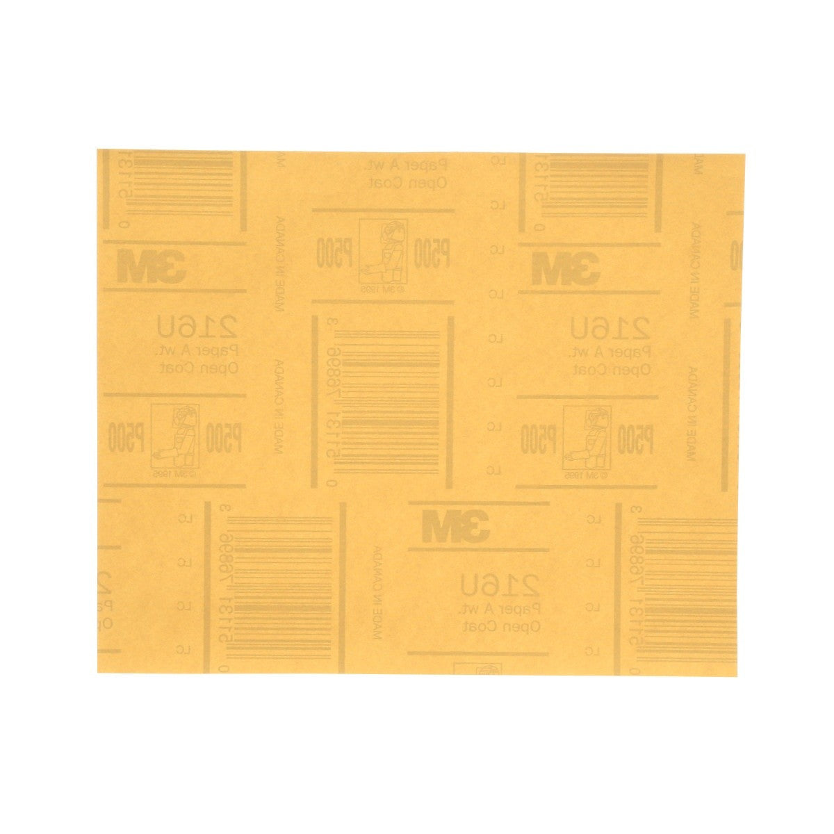 3M 216U 02538 Gold Abrasive Sheet, P500 Grade, 9 in x 11 in (7000118277) (250 Pack)