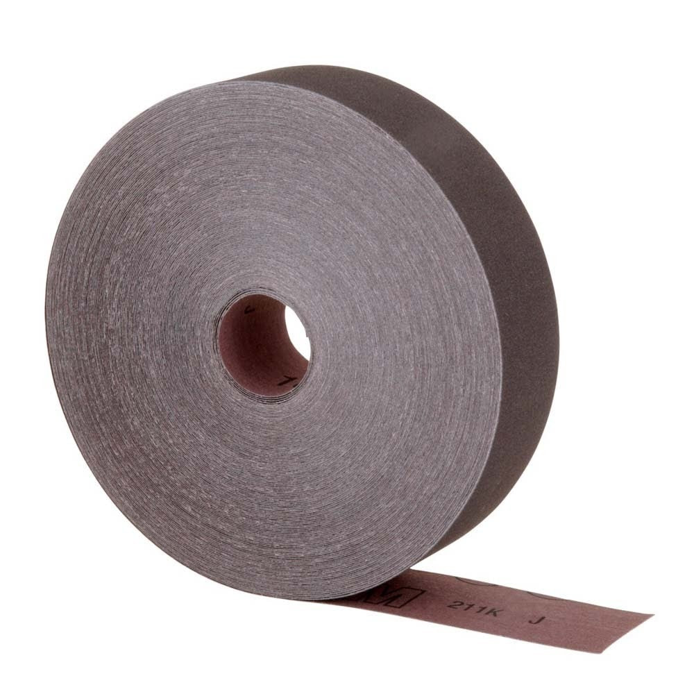 3M 211K Utility Cloth Roll , Aluminum Oxide, 2" Width x 50yd Length, 100 Grit (7000118334) (5 Pack) - 3