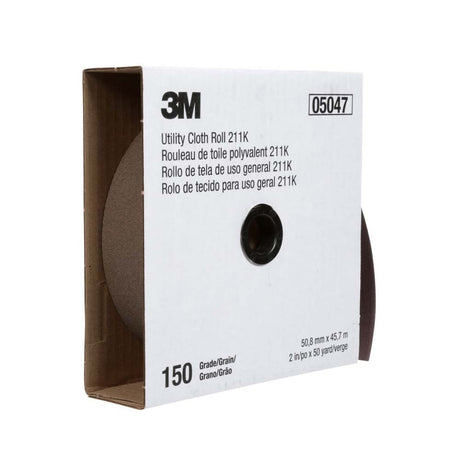 3M 7000118339 Cubitron II Utility Cloth Roll 211K, 150 J-weight, 2 in x 50 yd, ASO, Full-flex