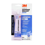 3M 5200 5203 Marine Adhesive Sealant White, 3 fl oz Tube, Permanent Waterproof Bond for Boats and RVs Above and Below Waterline (7000118401) (6 Pack)