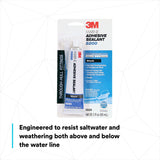 3M 5200 Marine Adhesive Sealant, Black, 3 oz Tube for Boats Above/Below Waterline (5205) (7000118402) (6 Pack) - 2