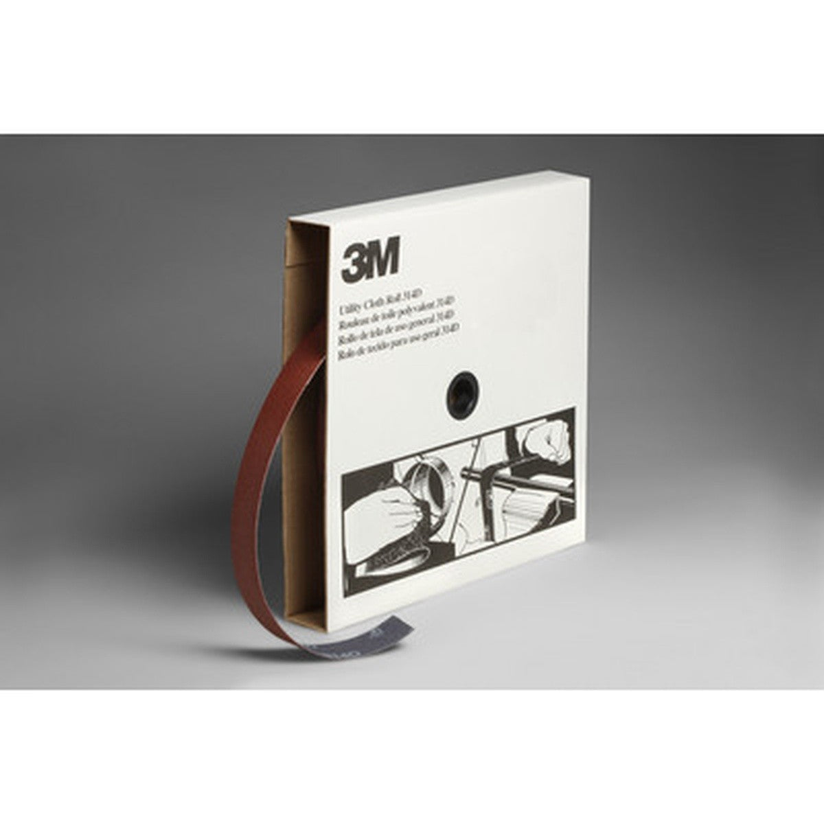 3M 314D Utility Cloth Roll, P50 X-weight, Aluminum Oxide, Maroon, 1.5 in x 50 yd (7000118533) (5 Pack)