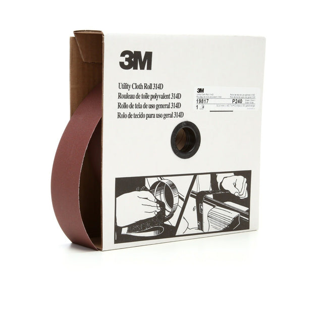 3M 314D Utility Cloth, P240 J-weight, 2 in x 50 yd (7000118537) (5 Pack)