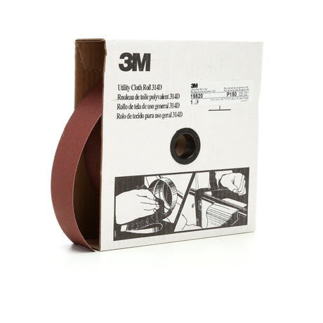 3M 314D Utility Cloth Roll, P150 J-weight, 2 in x 50 yd (7000118540) (5 Pack)