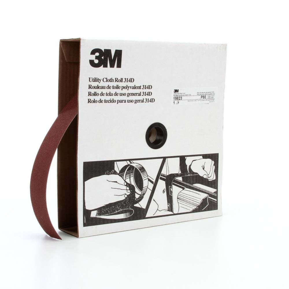 3M 314D Utility Cloth Roll , P80 J-weight, 2 in x 50 yd (7000118543) - 2