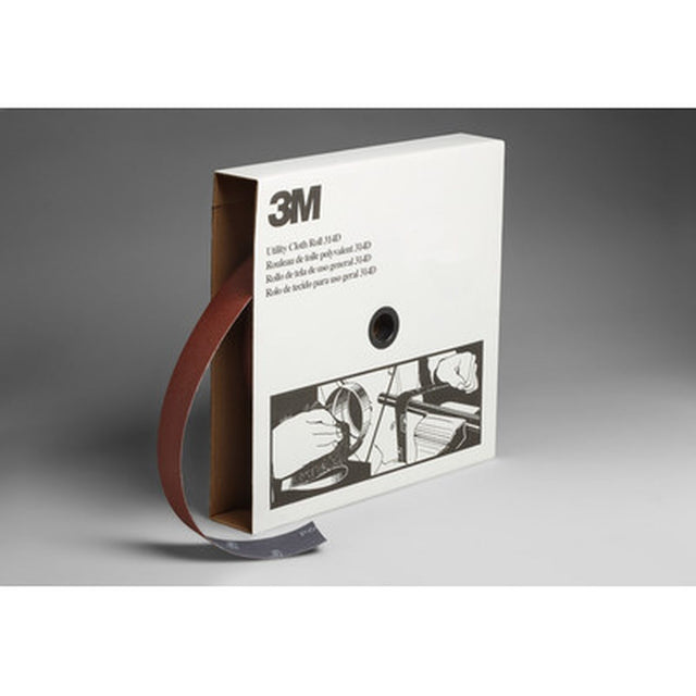 3M 314D Utility Cloth Roll, Aluminum Oxide, P50, X-weight, Maroon, 2 in x 50 yd (7000118545) (5 Pack)