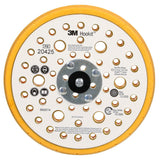 3M 20425 Hookit Soft Disc Pad, Hook and Loop Attachment, Soft, Yellow, 6 in x 1/2 in, 25 Holes (7000118613) (10 Pack)